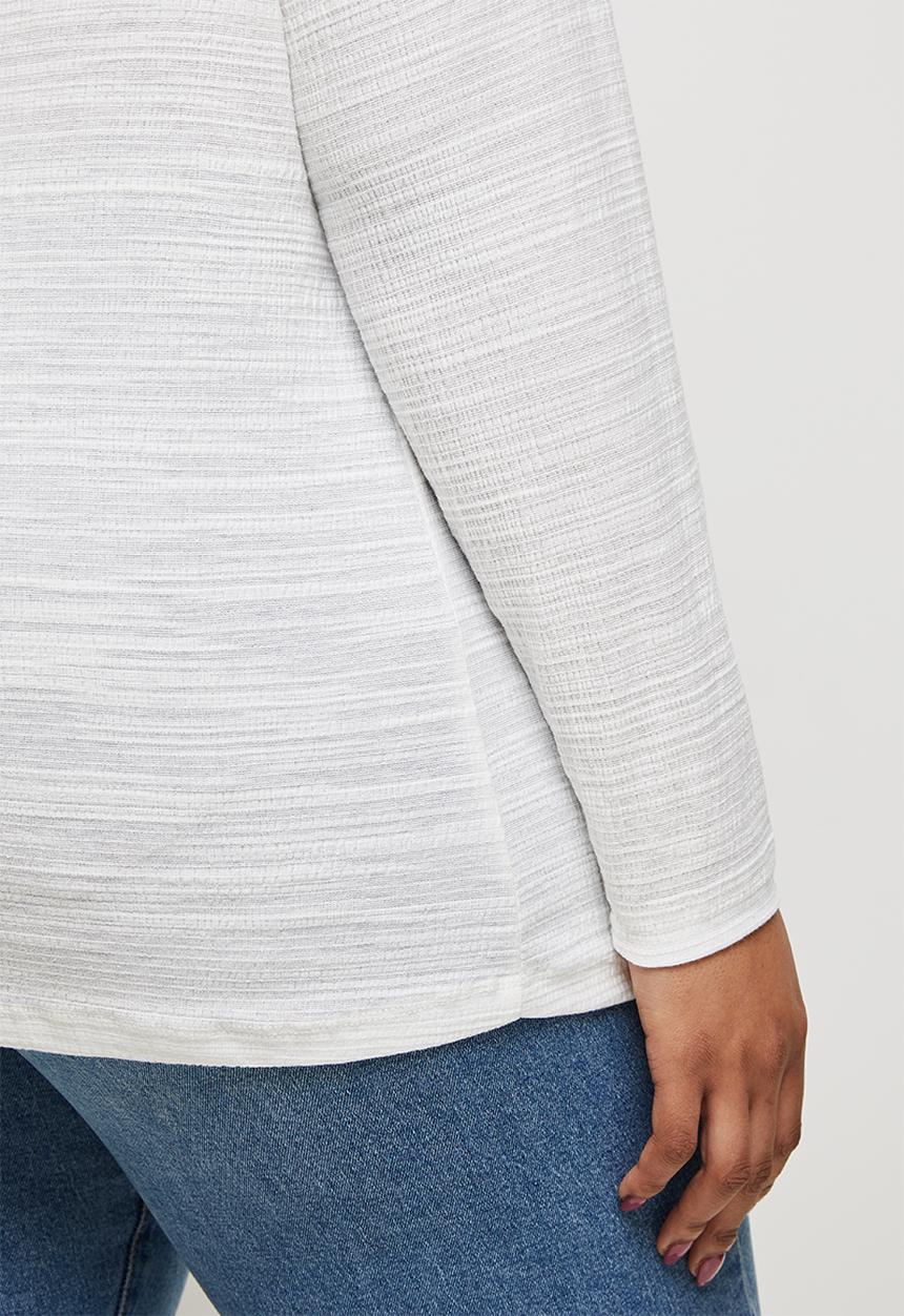edit Plus - Textured highneck tee - off white