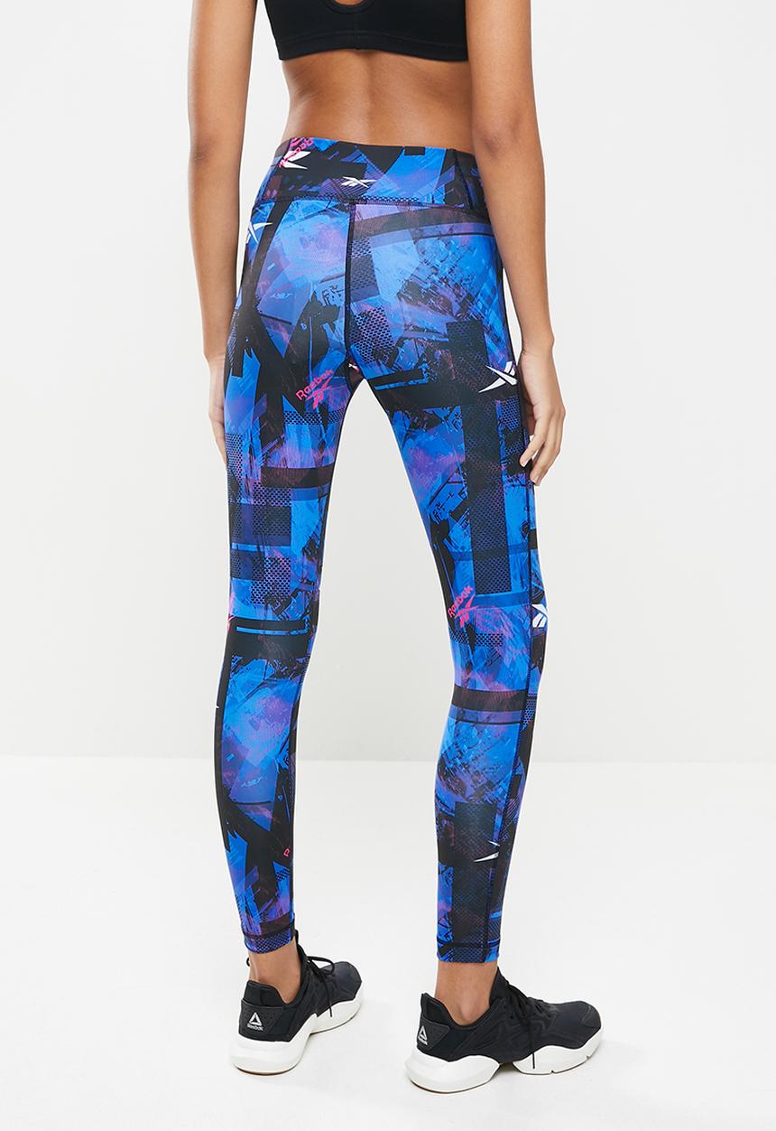 Reebok - Wor myt new aop tights - blue & black