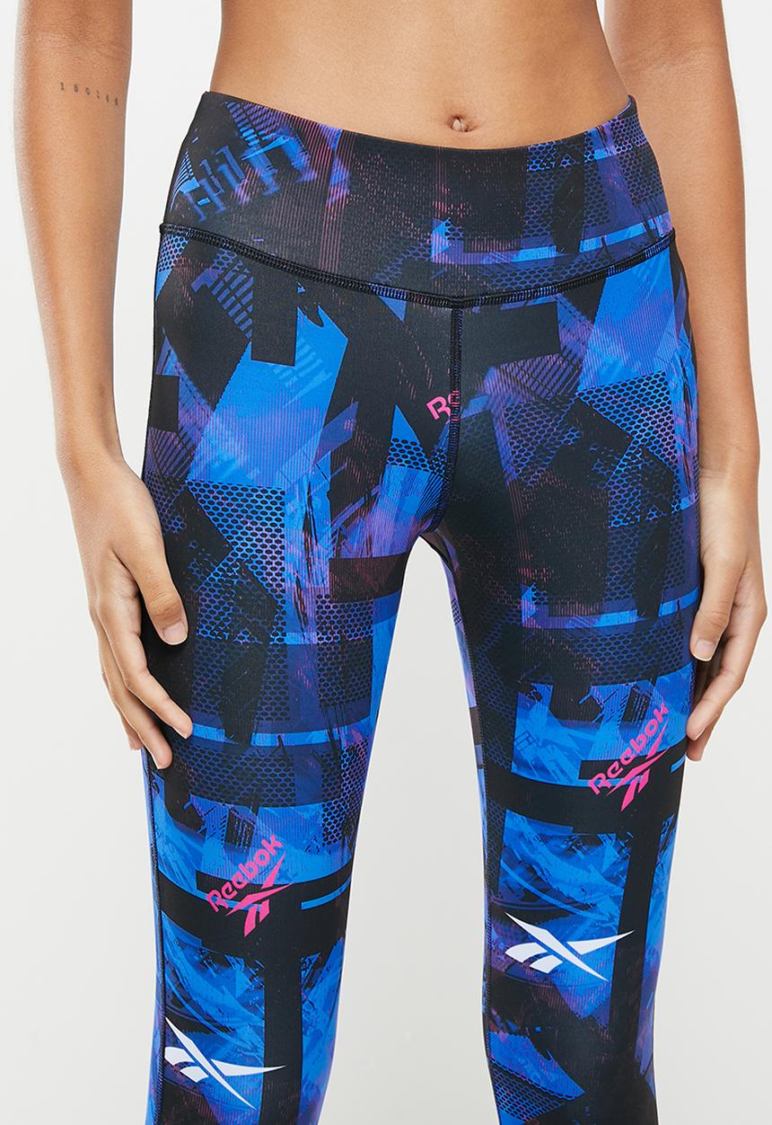 Reebok - Wor myt new aop tights - blue & black