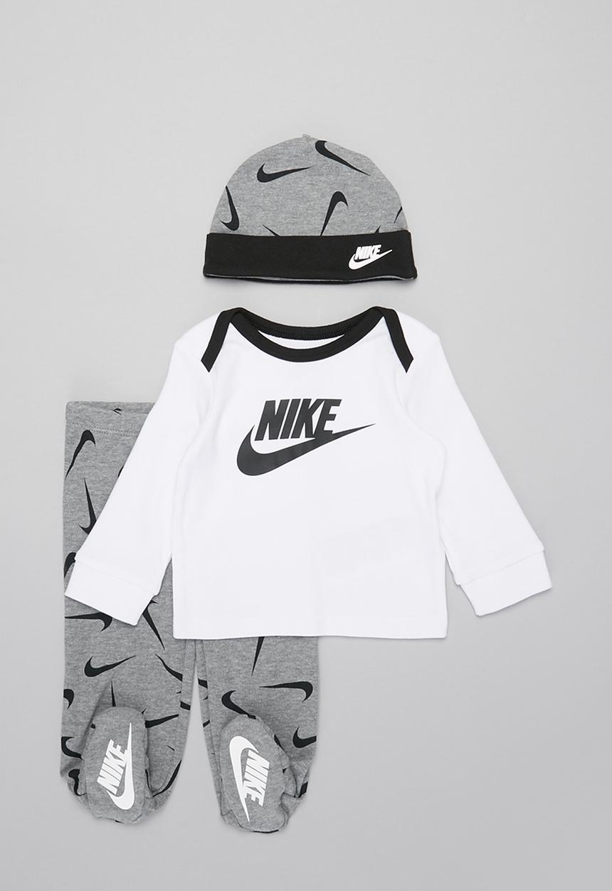 Nike - Nike footed pant 3 piece set - grey & white 