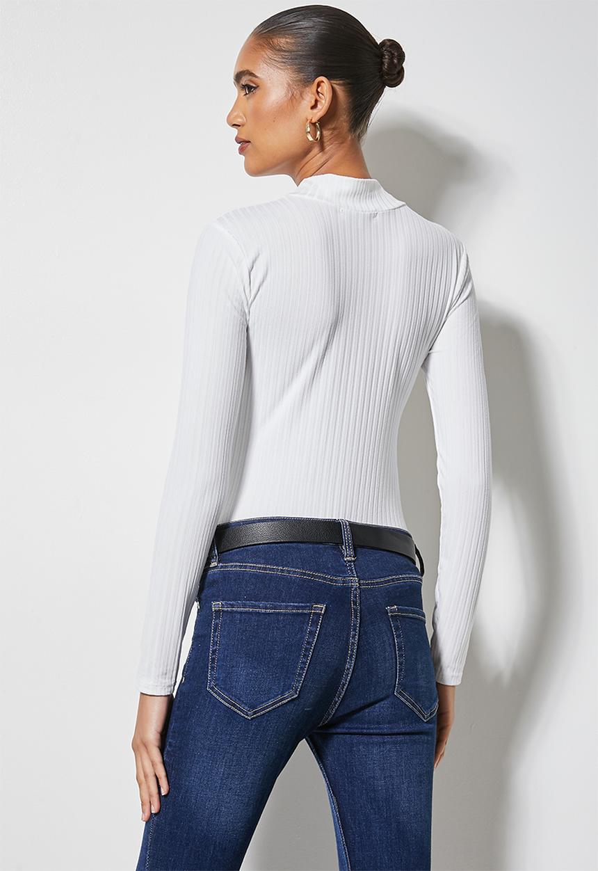Superbalist - 2 Pack turtleneck rib tops - white & tan