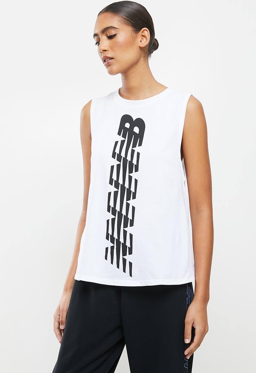 New Balance  - Relentless tank print - white