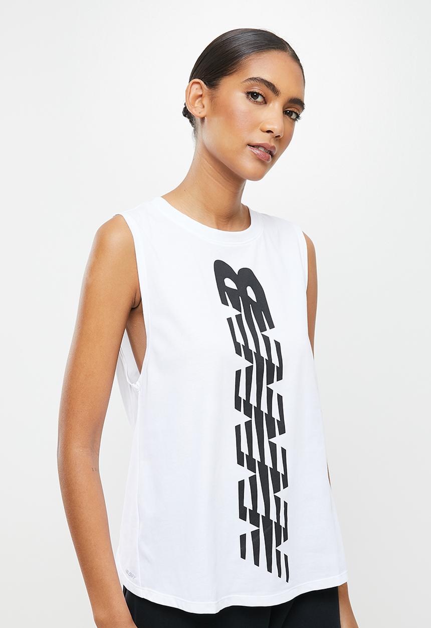 New Balance  - Relentless tank print - white