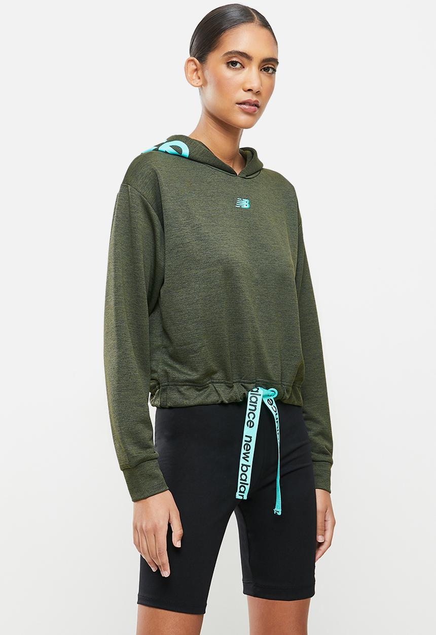 New Balance  - Relentless hoodie - olive