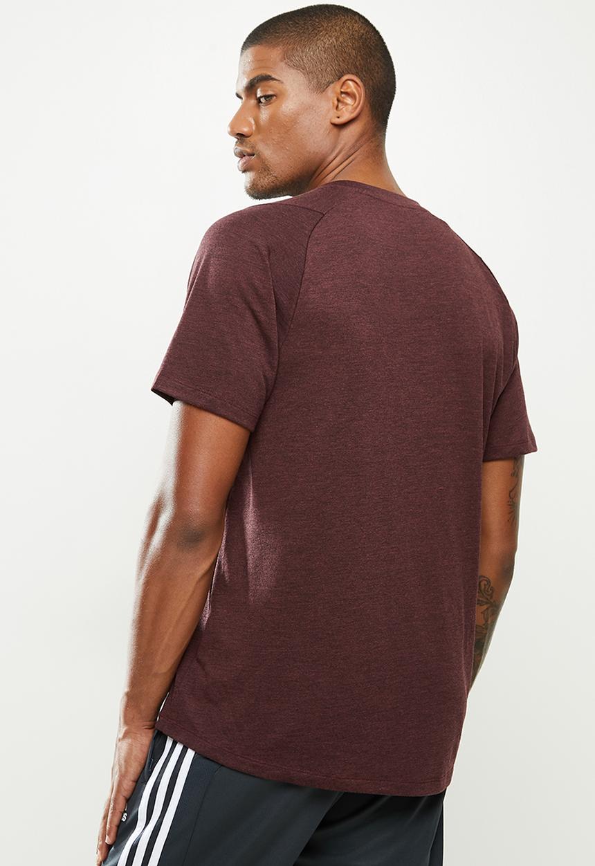 adidas Performance - Free lift sport prime heat tee - burgundy 
