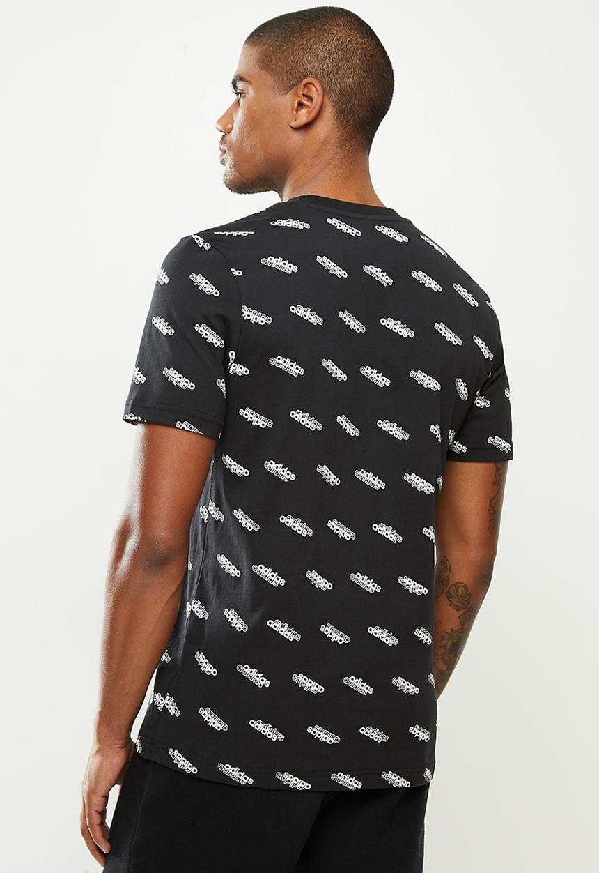 adidas Performance - M fav tee - black & white