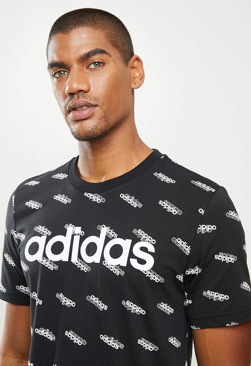 adidas Performance - M fav tee - black & white