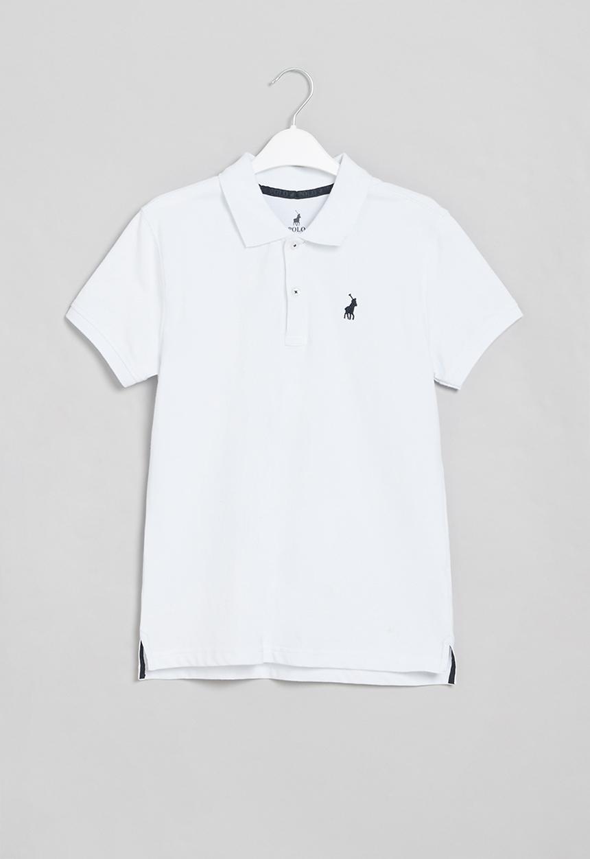 POLO - Boys austin short sleeve golfer - white