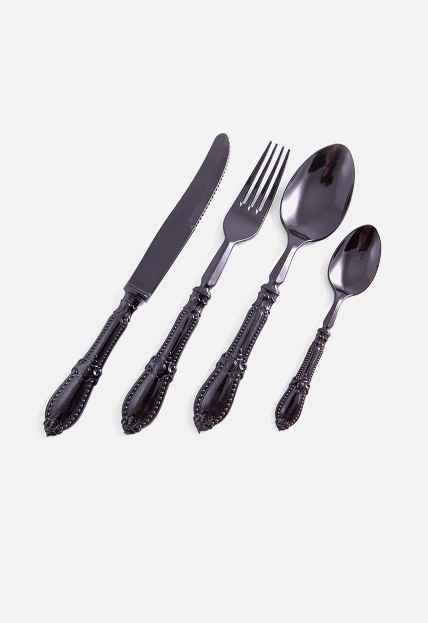 Nicolson Russell - Antique plastique cutlery-black