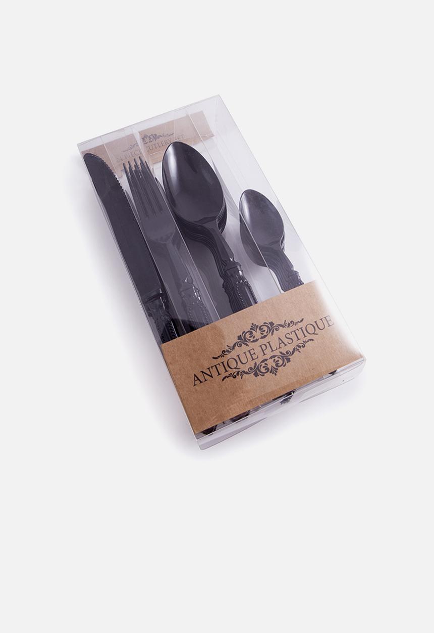 Nicolson Russell - Antique plastique cutlery-black