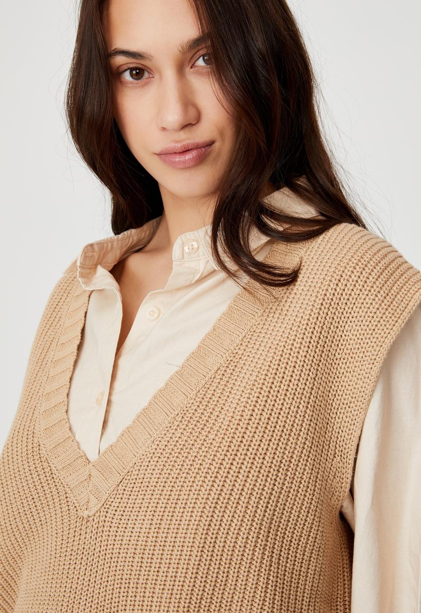 Cotton On - Cotton vest - brown taupe
