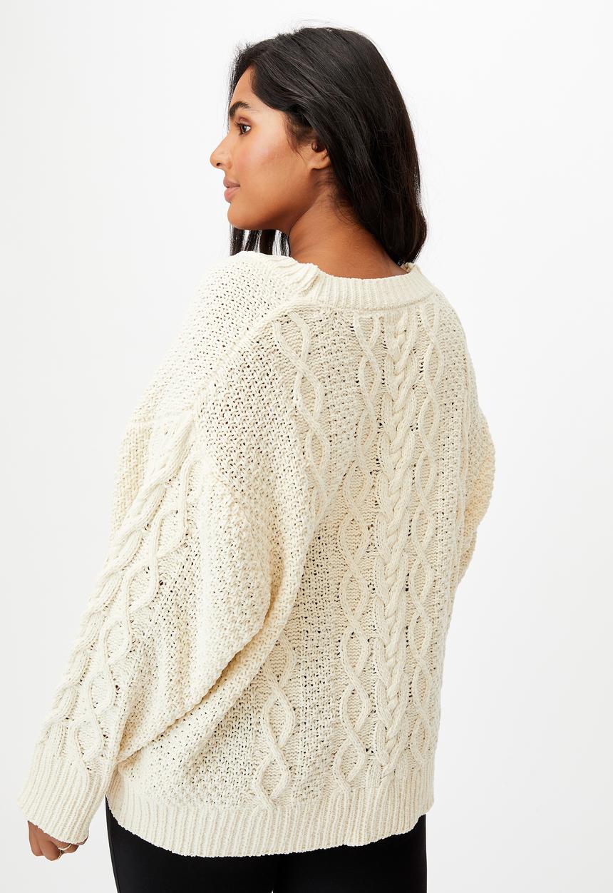 Cotton On - Curve heritage chennile cardi - pastry