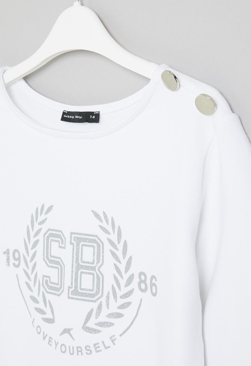 SISSY BOY - Cruiseline sweater with glitter - white