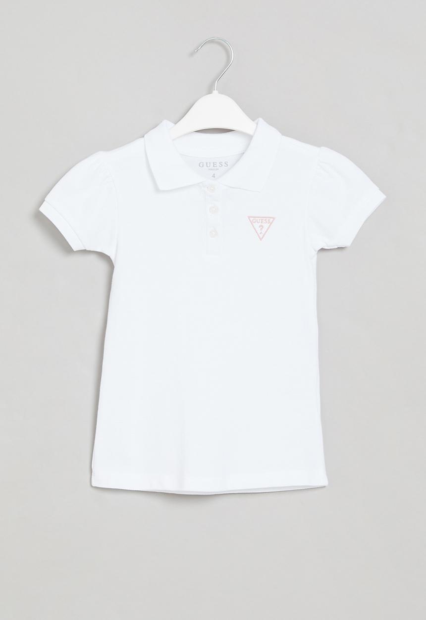 GUESS - Girls short sleeve classic polo - white