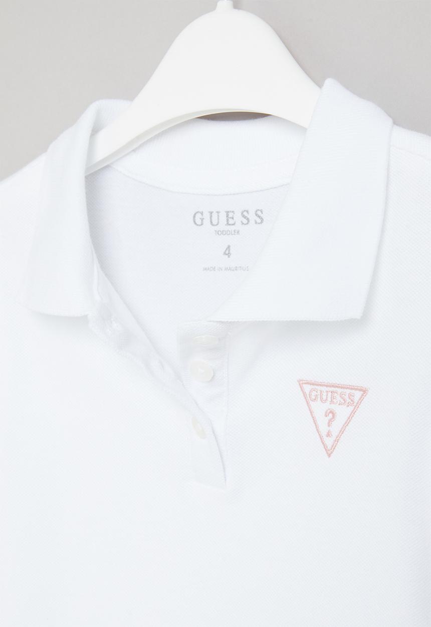 GUESS - Girls short sleeve classic polo - white