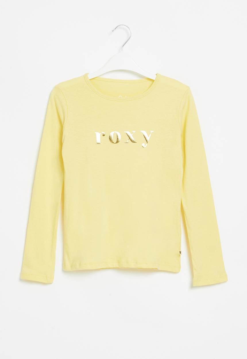 Roxy - Another chance foil long sleeve tee - pale yellow 