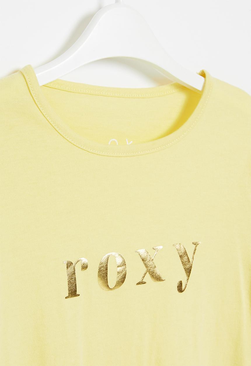 Roxy - Another chance foil long sleeve tee - pale yellow 