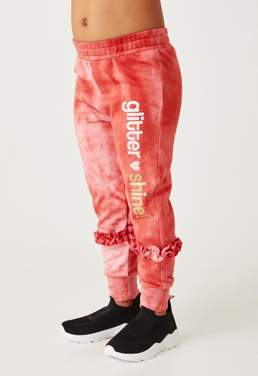 Flyersunion - Ub fleece spectra-dye frill jogger - blush
