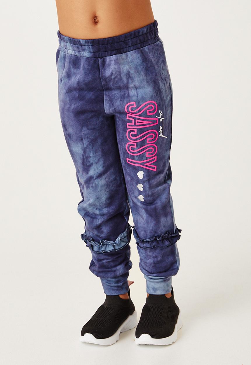 Flyersunion - Ub fleece spectra-dye frill jogger - navy