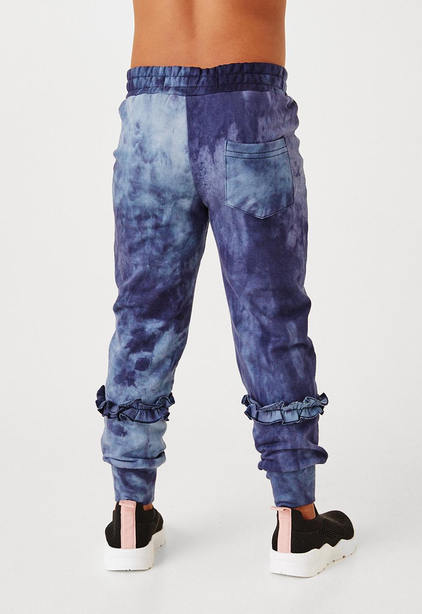 Flyersunion - Ub fleece spectra-dye frill jogger - navy