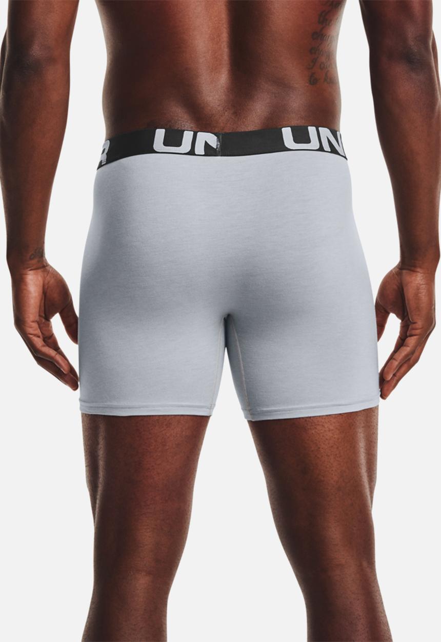 Under Armour - Ua charged cotton 6in 3 pack - grey & black