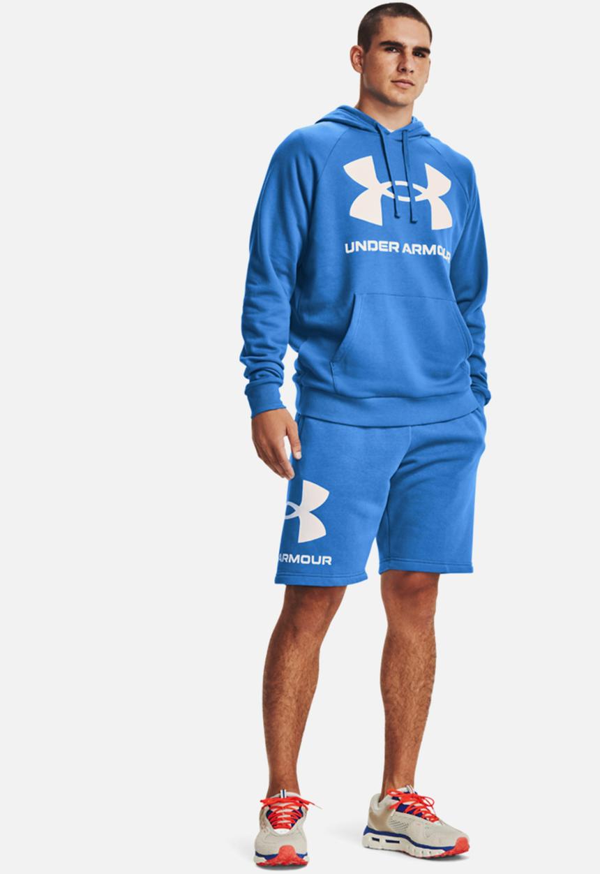 Under Armour - Ua rival fleece big logo hoodie - blue