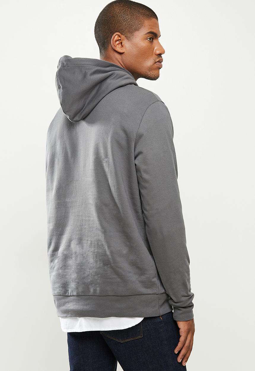 urban° - Mens urban  sweater pullover hoodie - dark grey