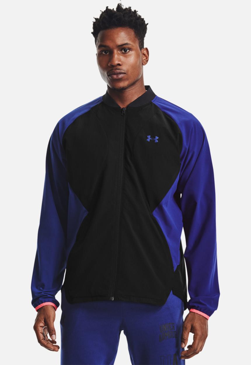 Under Armour - UA stretch woven bomber - black & blue 