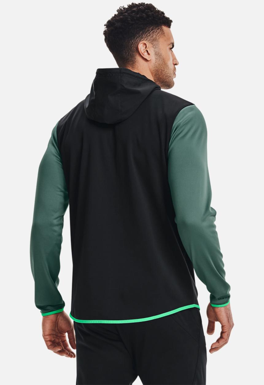 Under Armour - Ua af storm 1/2 zip hoodie - black & green