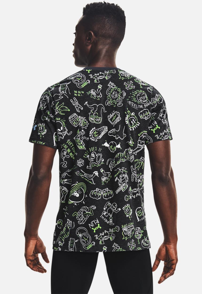 Under Armour - Ua run ur face off print short sleeve tee - black