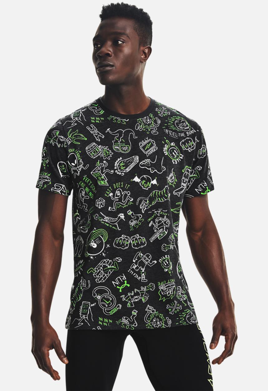 Under Armour - Ua run ur face off print short sleeve tee - black