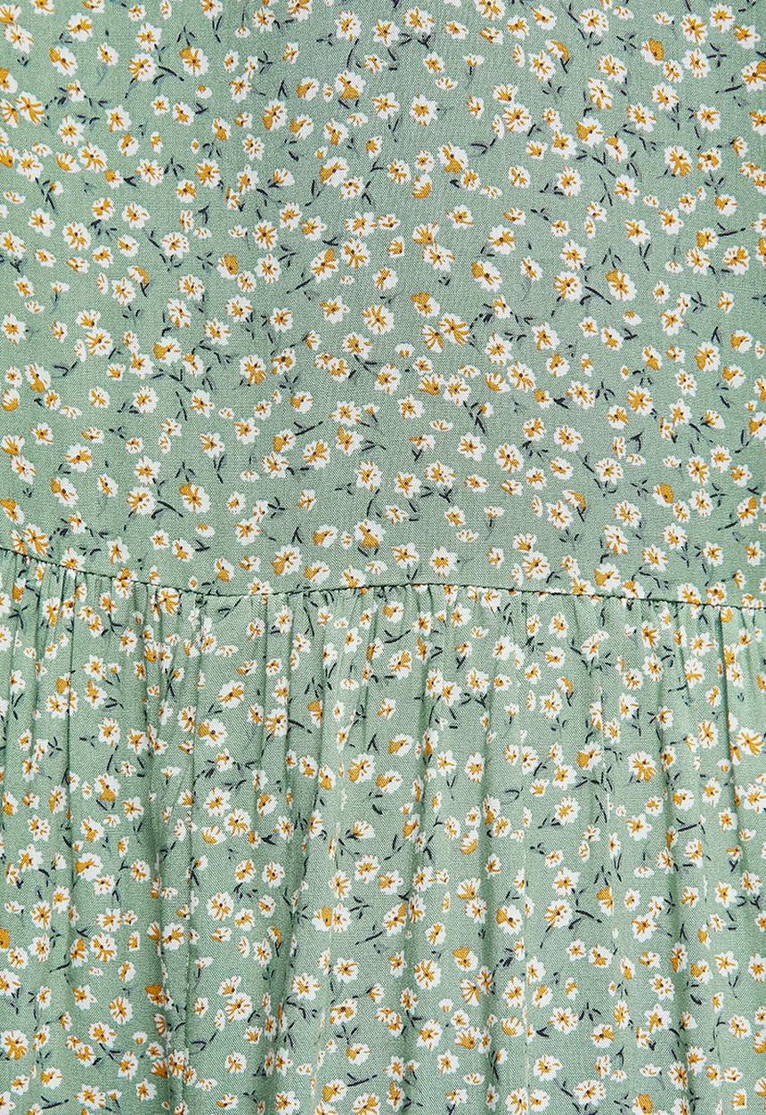 MILLA - Tie detail collar mini dress - light green