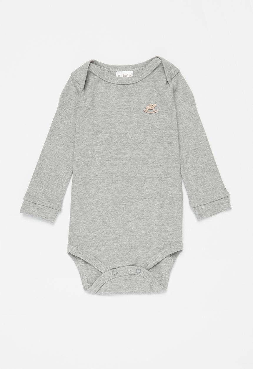 UP Baby - Baby boys long sleeve babygrow - grey