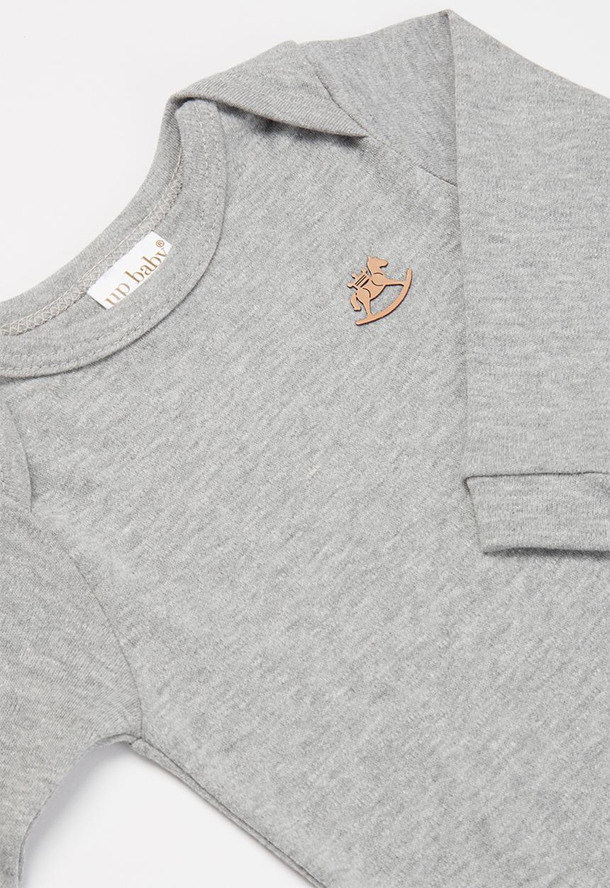 UP Baby - Baby boys long sleeve babygrow - grey