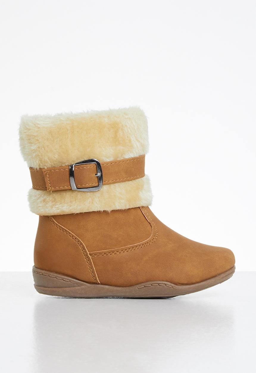 Pop Candy - Boots with buckle - tan