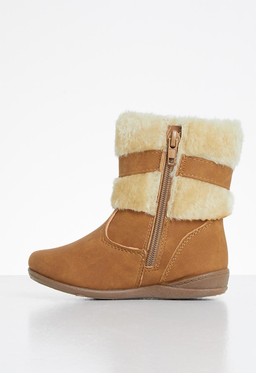 Pop Candy - Boots with buckle - tan