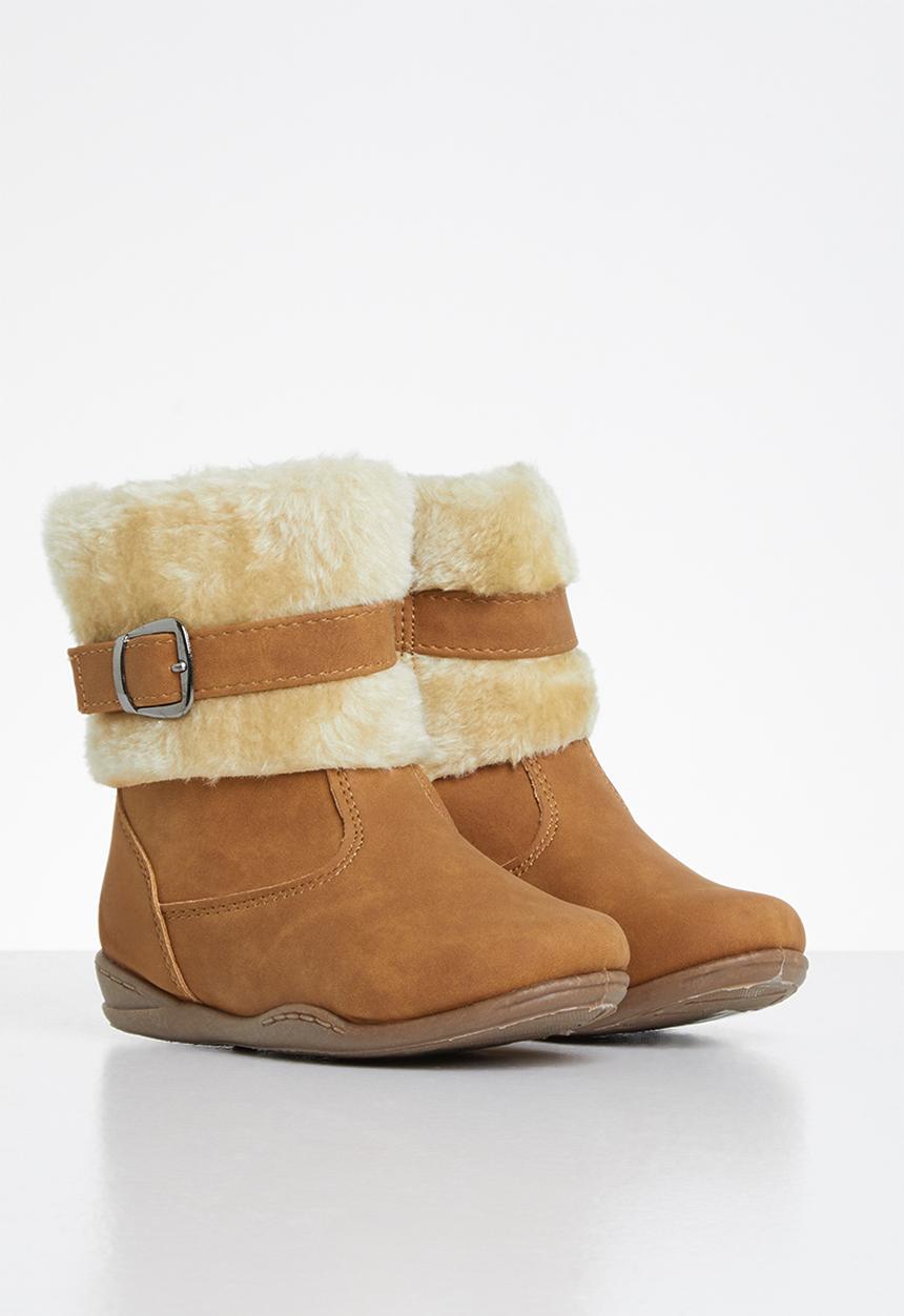 Pop Candy - Boots with buckle - tan