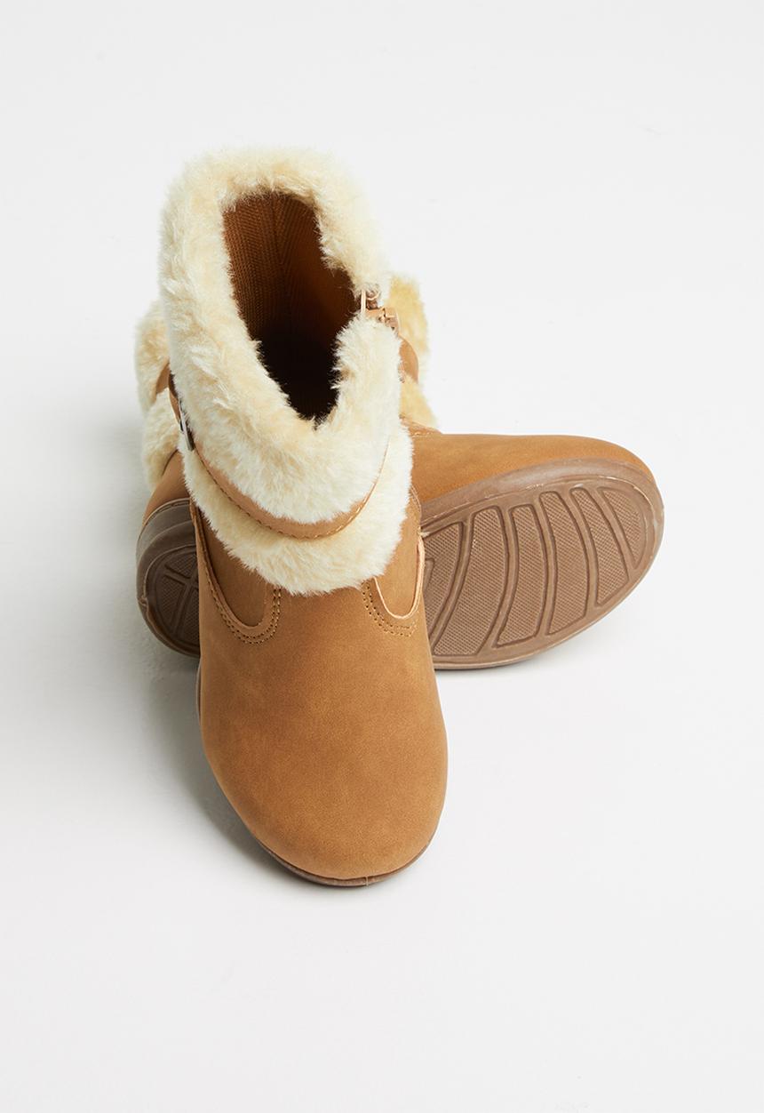 Pop Candy - Boots with buckle - tan