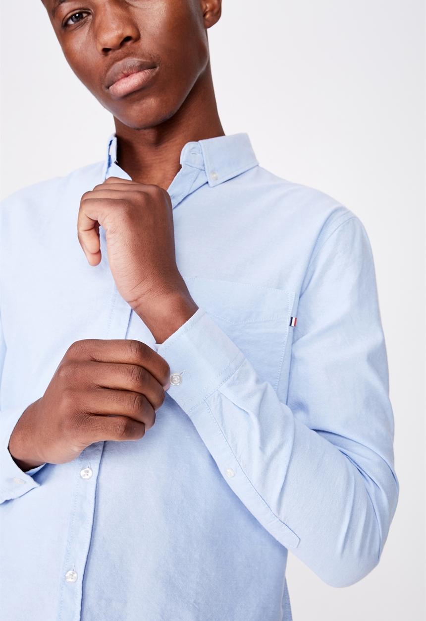 Cotton On - Brunswick long sleeve shirt  - blue 