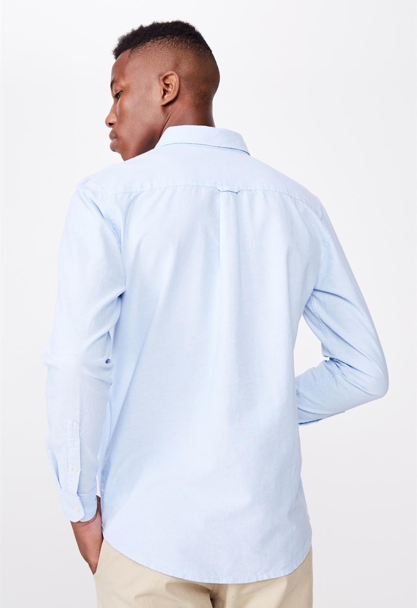 Cotton On - Brunswick long sleeve shirt  - blue 