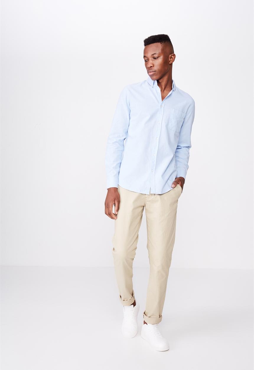 Cotton On - Brunswick long sleeve shirt  - blue 