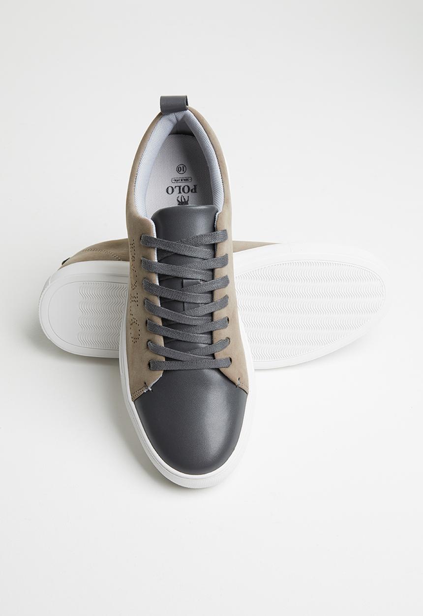 POLO - Hank tonal contrast sneaker - grey