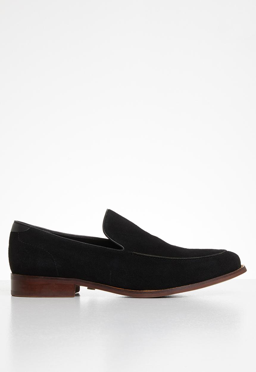 POLO - Fred suede minimalist loafer - black