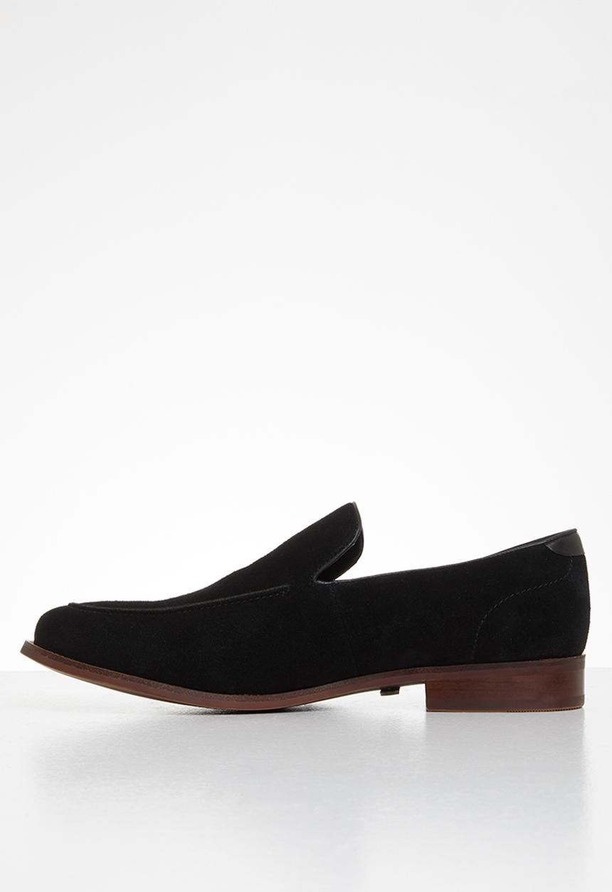POLO - Fred suede minimalist loafer - black