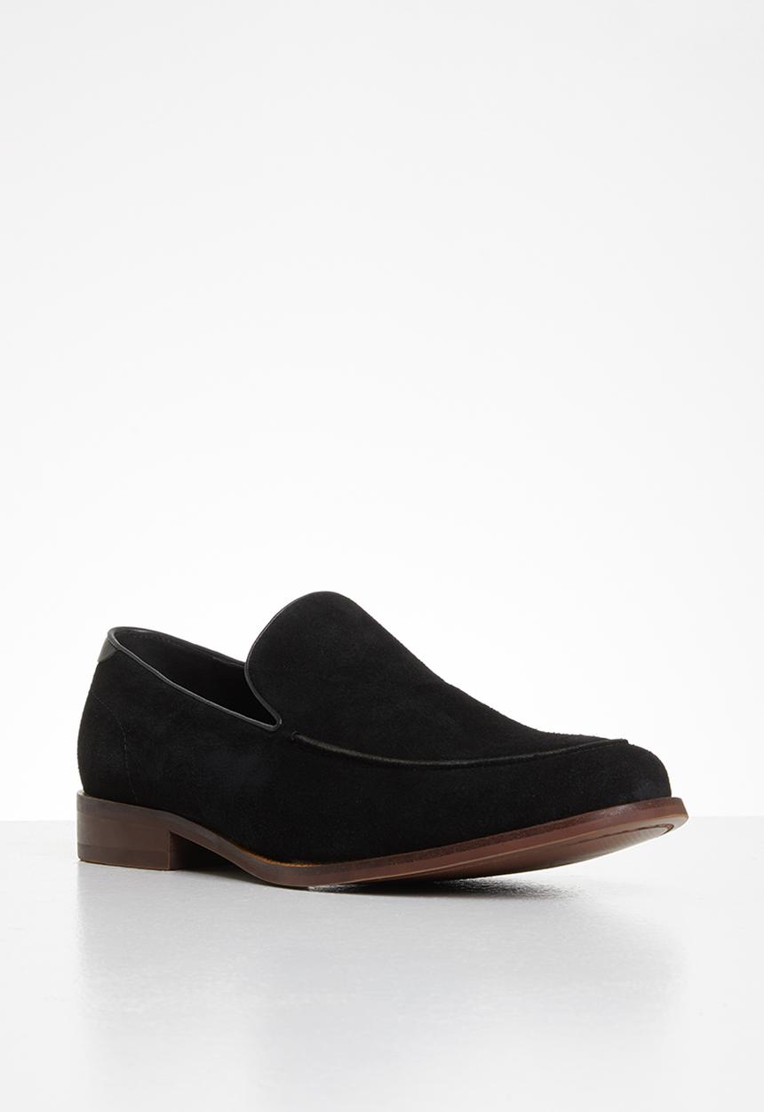 POLO - Fred suede minimalist loafer - black
