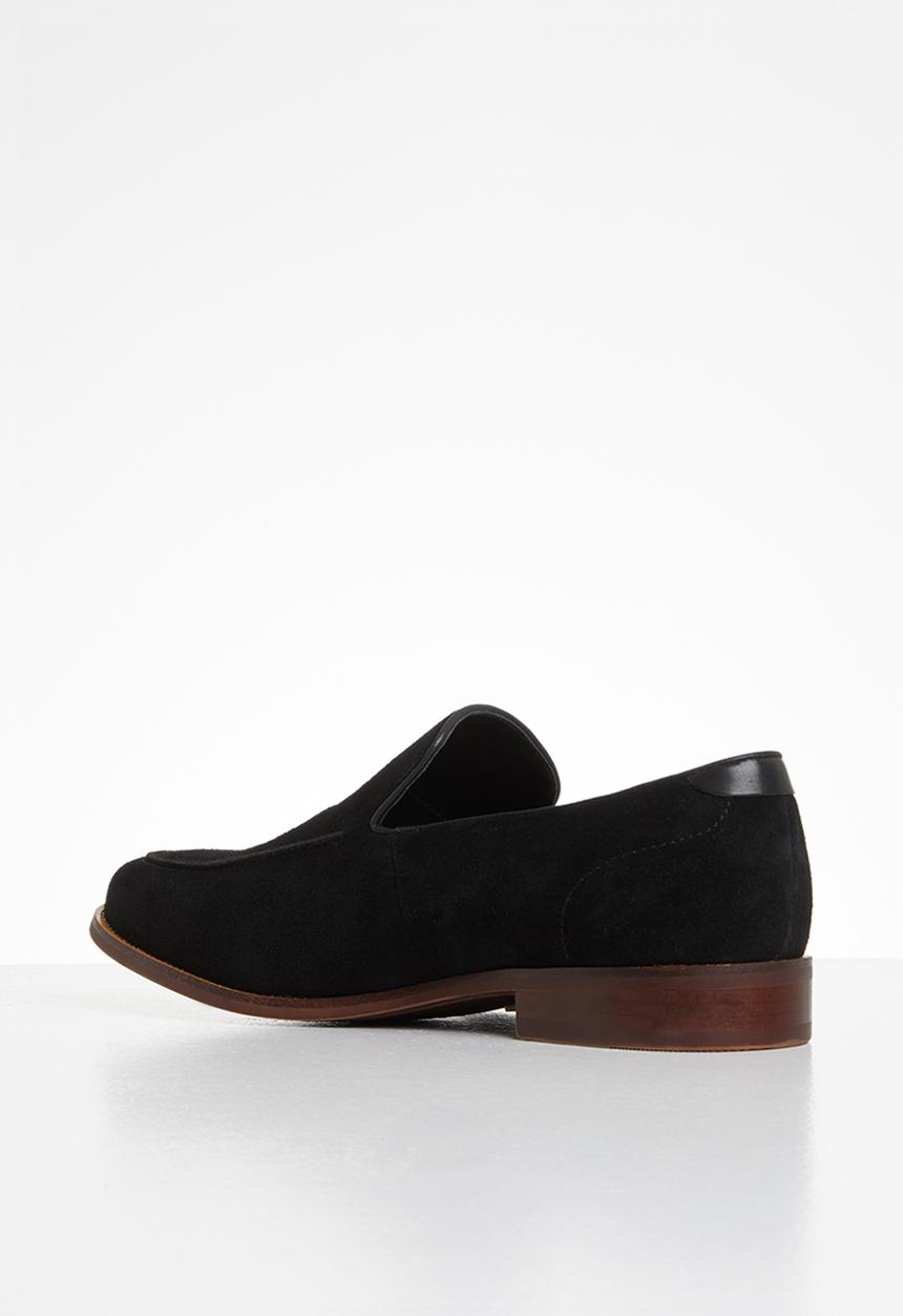 POLO - Fred suede minimalist loafer - black