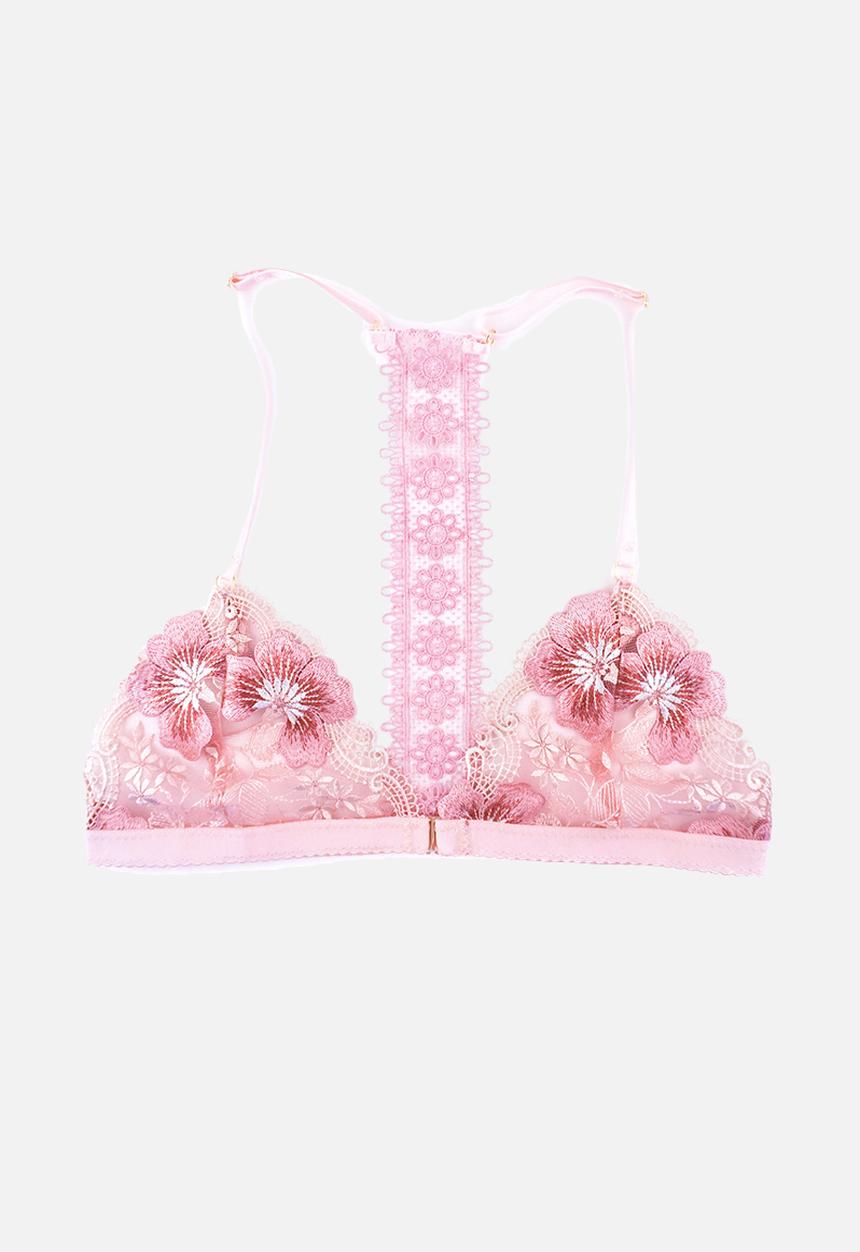 Nette Rose - Rosie décor back bralette - pink