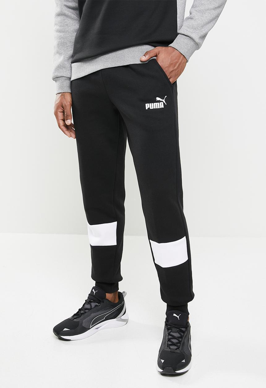 PUMA - Ess+ colorblock pants fl cl - black