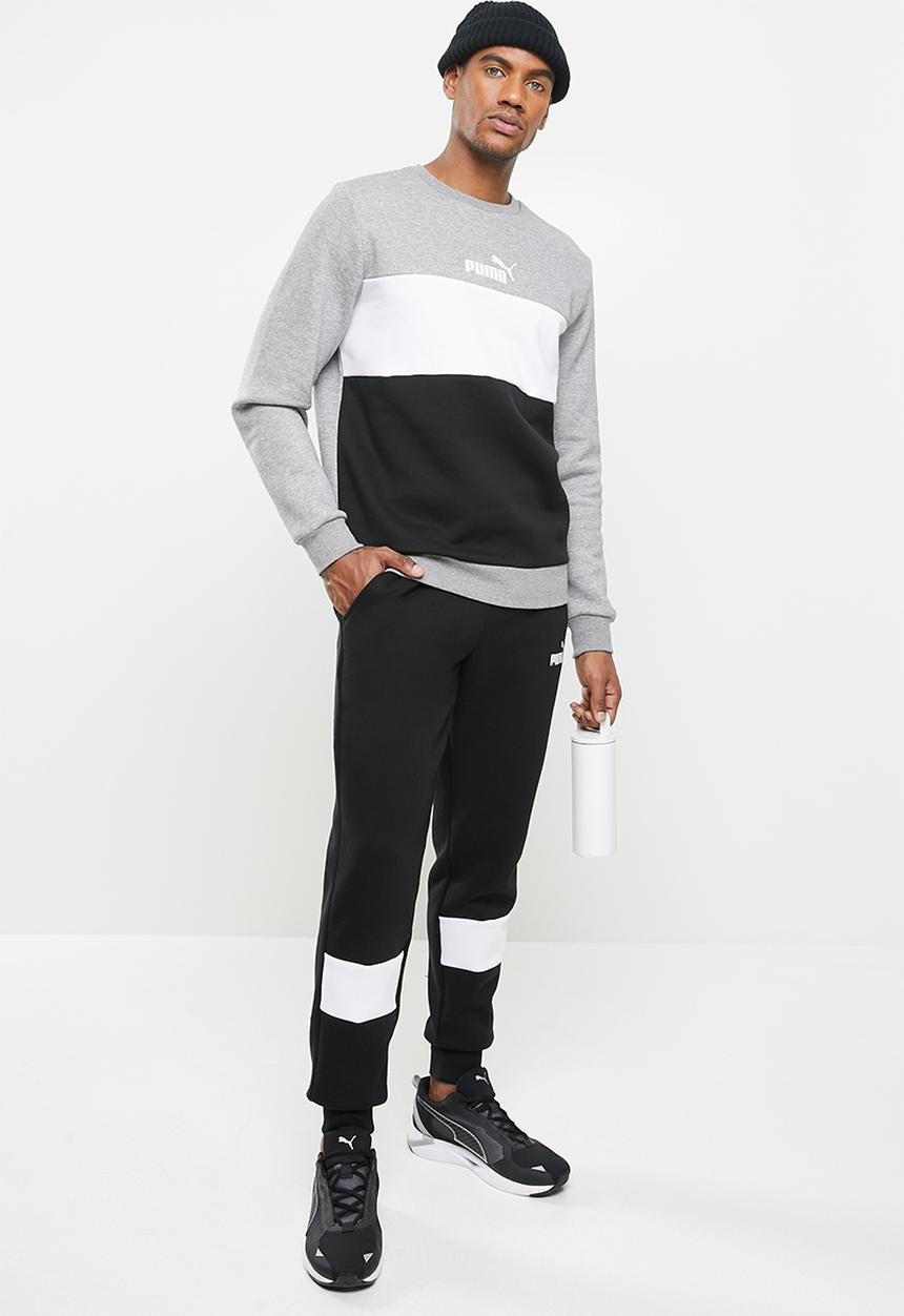 PUMA - Ess+ colorblock pants fl cl - black