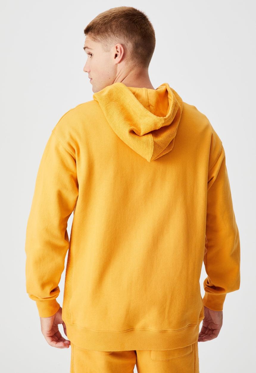 Cotton On - Panelled fleece hoodie - yellow